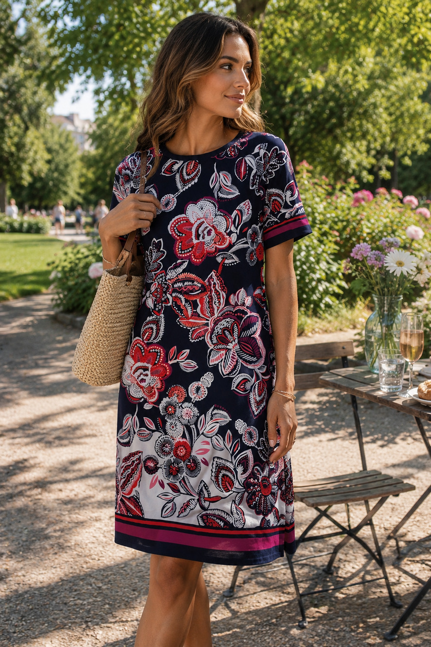 Liz Claiborne floral womens midi dress Size 14 office career church whimsy fairy